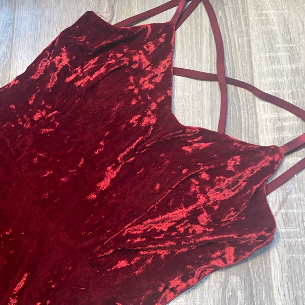 Teeze me velvet red dress.